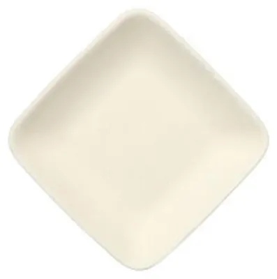Produktbild von PAPSTAR Fingerfood Teller eckig, Zuckerrohr "pure", 6,5 cm, weiß | Schrumpffolie (12 Stück)