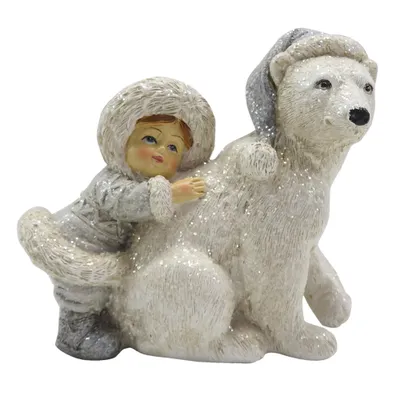Immagine prodotto di Figura di Clayre & Eef Bambino 11 cm in poliresina bianca