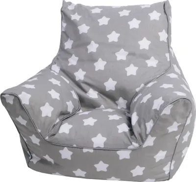 Produktbild von Kindersitzsack - "Grey white stars"