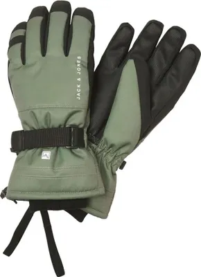 Image de Gants pour homme Jack & Jones, gants à doigts Valley Gloves Ski, couleur : vert, taille : S/M, référence : -laurel wreath
