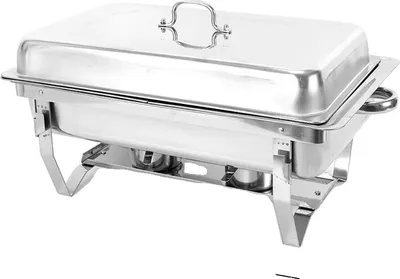 Produktbild von Edelstahl-Chafing Dish, 7,5 l Kapazität, langlebige Konstruktion, Silber