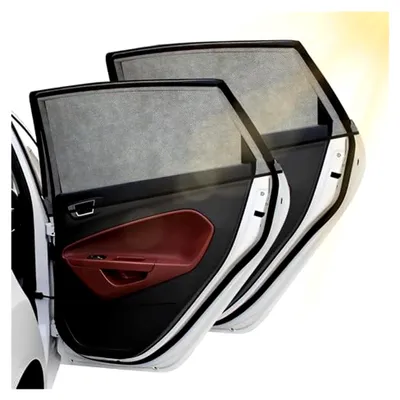 Produktbild von Universal Auto-Sonnenschutznetz, 2 Stück, für Seitenscheiben, UV-Schutz, Insektenschutz, geeignet für SUVs, Vans und Kombis