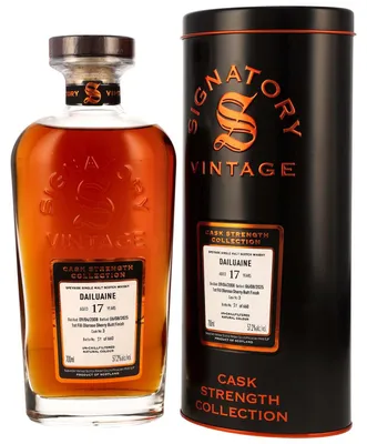 Produktbild von Dailuaine 17 Jahre - 2008/2025 - Signatory Vintage - Cask Stength - 1st Fill Oloroso Sherry Butt Finish - Cask #3 - Speyside Single Malt Scotch Whisky
