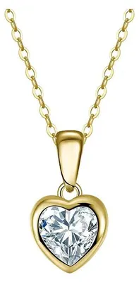 Produktbild von Liora Herz-Zirkonia-Kette aus 925 Silber – Vergoldet