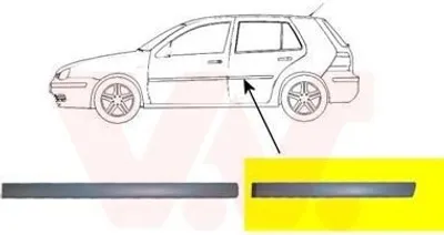 Produktbild von VAN WEZEL Zierleiste für die Tür Hinten Links Leiste für VW Golf IV Schrägheck (1J1) 5888405