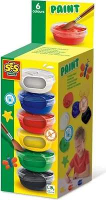 Immagine prodotto di Set di colori a guazzo, 6 colori, 6 x 45 ml, lavabili, dai 3 anni in su