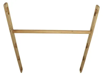 Produktbild von BearOnBar – Robuste, einfache Montage und verstellbare Klimmzugstange aus Holz mit Arretierung – 5 Höhenstufen – bis zu 100 cm – Türrahmen, Türbreite