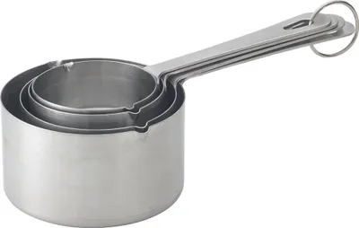 Produktbild von 4-teiliges Set Messbecher aus Edelstahl, Silber