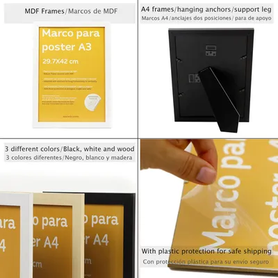 Produktbild von Musik Poster Set 6 Stück, A3 und A4, Wanddekoration für zu Hause, für Wohnzimmer