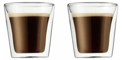 Immagine prodotto di Set of 2 glasses - BODUM - Canteen - Double wall - 0.1 l - Transparent