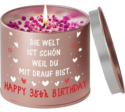 Produktbild von Lavendel Duftkerze aus Metall 9OZ für Frauen, Geburtstagsgeschenk
