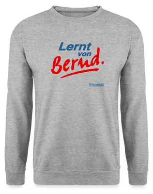 Produktbild von Spreadshirt Stromberg Mit Spruch Lernt von Bernd Uni Pullover, XXL, Weißgrau meliert