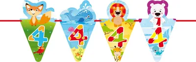 Immagine prodotto di Folat Bv vlaggenlijn Dieren 4 anni