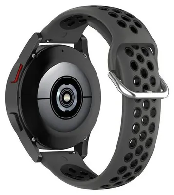 Produktbild von By Qubix Silikon Sportarmband mit Schnalle - Schwarz - passend für Samsung Galaxy Watch 3 - 41 mm