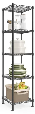 Produktbild von SONGMICS Regal schmal, Metallregal, höhenverstellbare Ablagen – Größe 5 Ebenen (30 B x 121 H cm)
