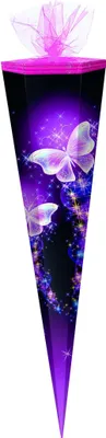Produktbild von Schultüte / Zuckertüte / 85cm / eckig / "Schmetterling - Shining Butterfly"