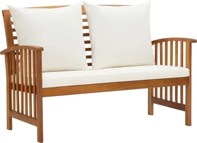 Produktbild von Gartenbank mit Kissen 119 cm Massivholz Akazie
