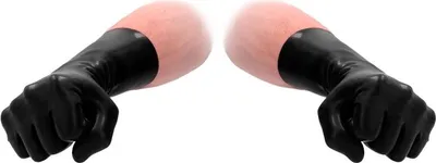 Produktbild von Kurze Latexhandschuhe - schwarz