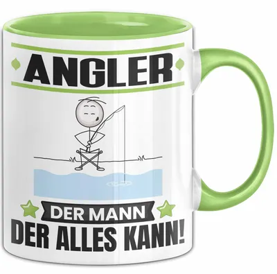 Produktbild von Angler Tasse Geschenk für Angler Der Mann Der Alles Kann Geschenkidee zum Geburtstag (Grün)