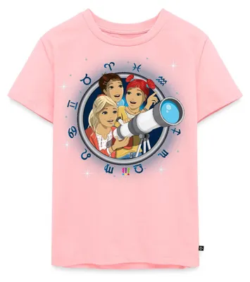Produktbild von Spreadshirt Die Drei Ausrufezeichen Rätsel Himmelszeichen Kinder Premium T-Shirt, 98/104 (2 Jahre), Rosa