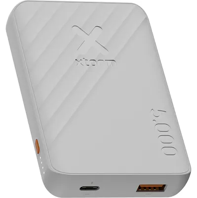 Obrázok produktu pre Xtorm Go2 Evolution Powerbank – 5 000 mAh – Dvojité pripojenie – Výkonná powerbanka – Udržateľná technológia – Kompatibilná s iPhone a Samsung – Ash White