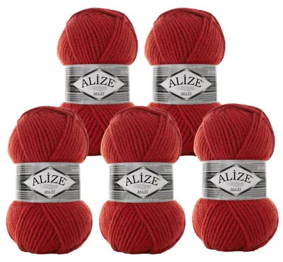 Strickgarn Strickwolle ALIZE SUPERLANA MAXI 36 rotbraun