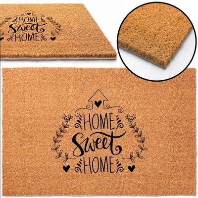 Produktbild von TabPrint Fußmatte 40x60 HOME SWEET HOME Kokos