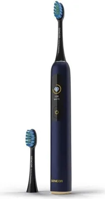 Image de Brosse à Dents Électrique, Sencor SOC 5010BL, Affichage Numérique, 4 Modes, Capteur de Pression, Autonomie 30 Jours, USB-C, IPX7