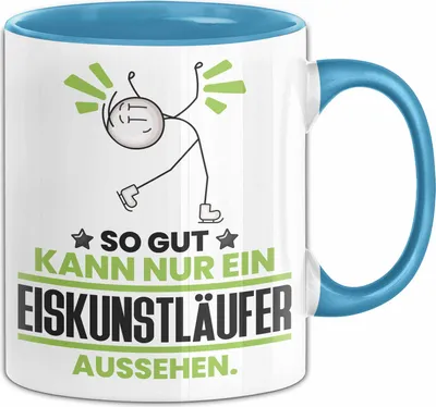 Produktbild von Eiskunstläufer Geschenk Tasse So Gut Kann Nur Ein Eiskunstläufer Aussehen Geschenkidee Kaffee-Becher (Blau)