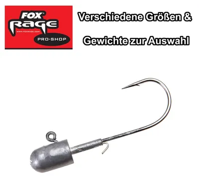 Produktbild von Fox Rage Pro Shad Lead Heads Jigköpfe Jigs , Gewicht:25g, Größe:8/0
