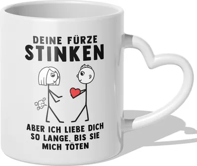 Produktbild von 22Feels Frauen Jahrestag Geschenk Tasse Deine Fürze Stinken Weihnachten Hochzeitstag Ehefrau Valentinstag Freundin Kaffeetasse Sie Geburtstag Paar Liebe (Herzhenkel Weiss)