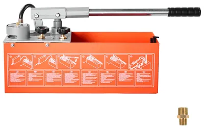Produktbild von SucceBuy Hydraulische Druckprüfpumpe 11,36 L 0-50 bar, Handpumpe mit Manometer und Tank, geeignet für Rohrleitungen, Wasserleitungen, Heizsysteme sowie Druck- und Lecktests