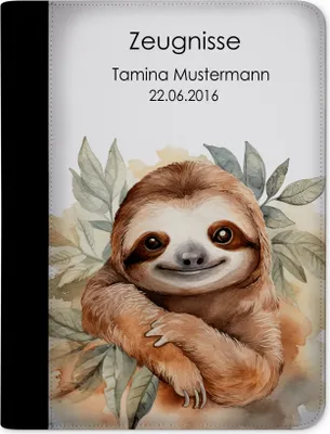Produktbild von Zeugnismappe, Zeugnis Ordner A4, Faultier