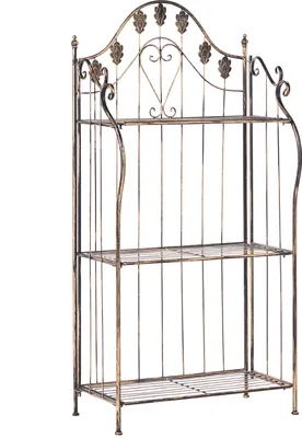 Produktbild von BELIANI Metallregal für Pflanzen Schwarze Regale Freistehend für den Außenbereich und das Badezimmer Aufbewahrung im Garten