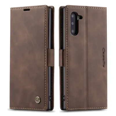 Obrázek produktu pro Galaxy Note 10 Pouzdro, RetroPolyuretanKožené Pouzdro, Kapsy na Karty, Magnetické Uzavírání, Pouzdro s Funkcí Stojánku pro Samsung Galaxy Note 10 Káva