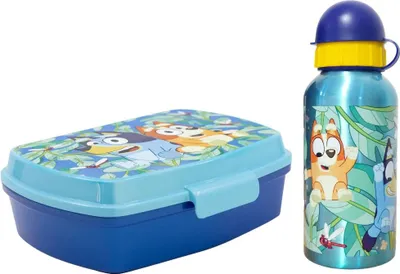 Produktbild von Bluey Bingo Kinder 2-teiliges Set Brotdose Alu Trinkflasche Flasche 400 ml