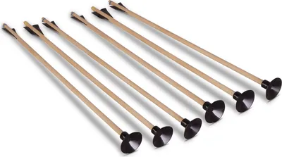 Produktbild von BestSaller 1202 Holzpfeil mit Saugnapf für Kinder-Bogen, ca. 50 cm, natur/schwarz (6er Pack)
