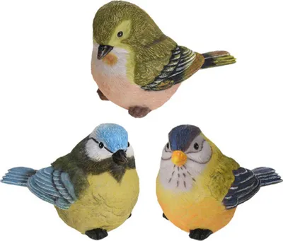 Image de Progarden | Figurines de jardin - Oiseaux - Set de 3 - 9 cm - Résistant aux intempéries - Décoration de jardin
