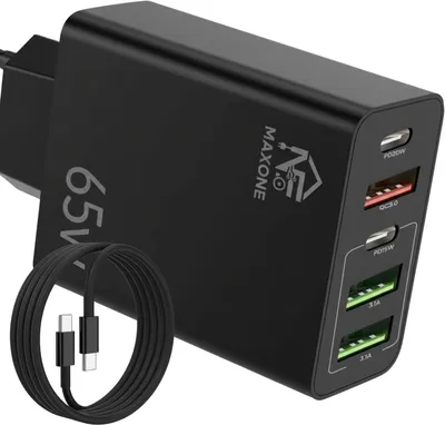 Produktbild von USB-C-Ladegerät - 65 W - Schnellladegerät für iPhone 17 - 11 Pro Max Plus + Kabel