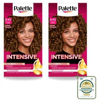 Imagen del producto de 2 tintes para el cabello Schwarzkopf Poly Palette, tono 6-65 (marrón dorado), 115 ml cada uno, pack de 2 unidades