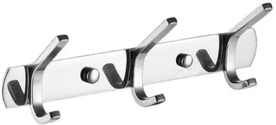 Immagine prodotto di Gancio appendiabiti da parete per bagno, cucina, ingresso, porta - 3 ganci - acciaio inossidabile