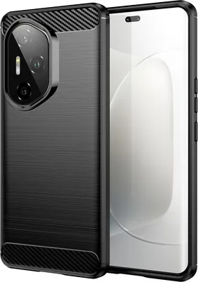 Immagine prodotto di Custodia per Honor 300 Custodia protettiva ultra morbida in silicone TPU, fibra di carbonio, antiurto nero