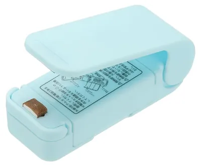 Mini-Versiegelungsgerät, tragbar, blau, batteriebetrieben, 9,6x3,5x3,5 cm
