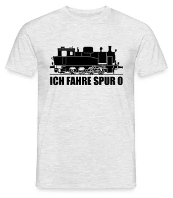 Produktbild von Spreadshirt Spur 0 Modelleisenbahn Männer T-Shirt, 3XL, Grau meliert