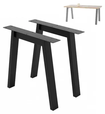 Obrázok produktu pre Priemyselné nohy stola, 72 x 72 x 11 cm, čierna farba