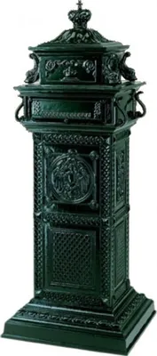 Image de Casa Padrino Luxus Jugendstil Standbriefkasten Grün - Boîte aux lettres en aluminium - Boîte postale - Boîte aux lettres à colonne