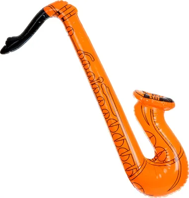 Produktbild von Aufblasbares Saxophon orange - Einheitsgröße