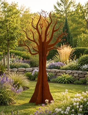 Produktbild von Badeko Baum-Deko 190 cm hoch in Edelrostoptik