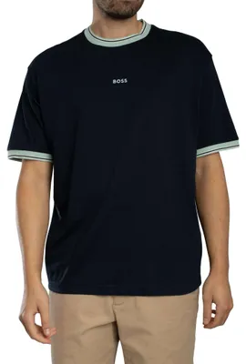 Produktbild von BOSS Te Blocks Logo T-Shirt, Blau XXL