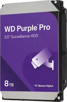 Produktbild von Western Digital Purple Pro Smart Video HDD 8TB, 8 TB, 7200 RPM, 3.5", SATA